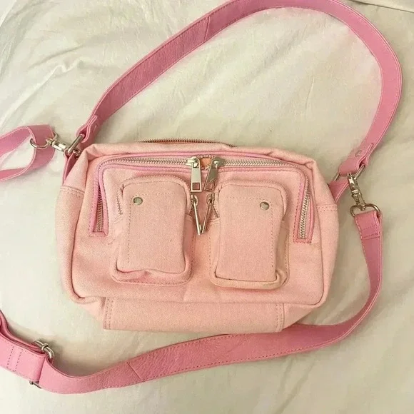 NWT Nunoo Pink Recycled Ellie Canvas Bag - Picture 3 of 6